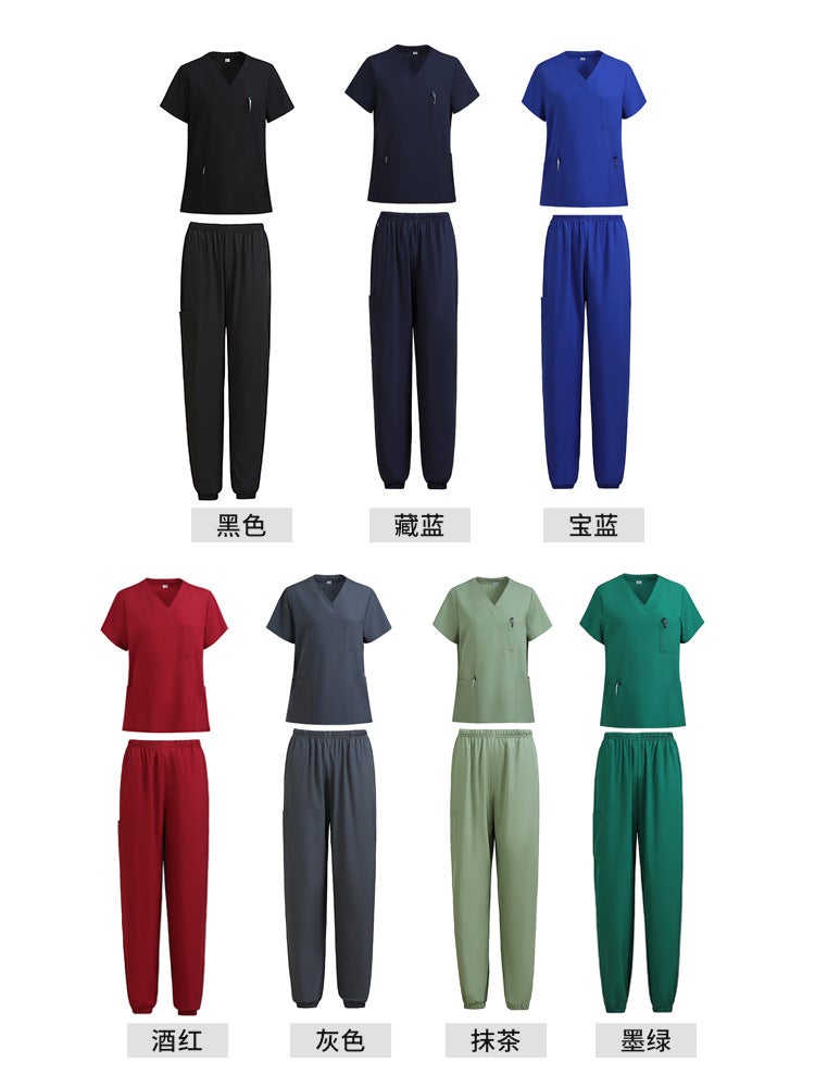 Hand-Washing Clothes Elastic Quick-Drying Nurse Scrub Work Clothes Men'S And Women'S Surgical Isolation Gown Set - Image 5